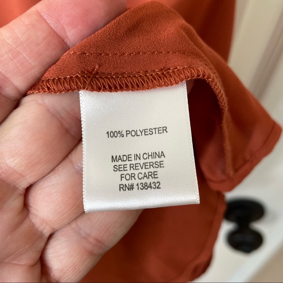 NEW With Tags ModCloth Rust Scallop-Trim Sleeveless Mock Neck Top 4X - Picture 6 of 6